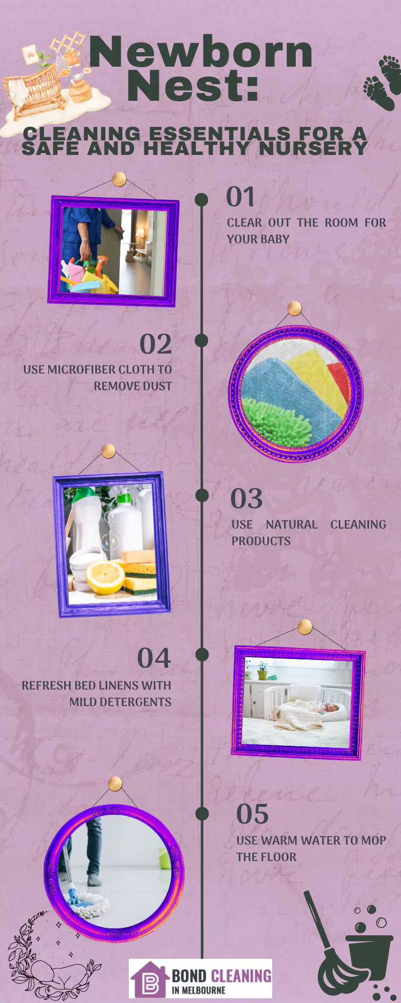 tips to clean for a newborn baby