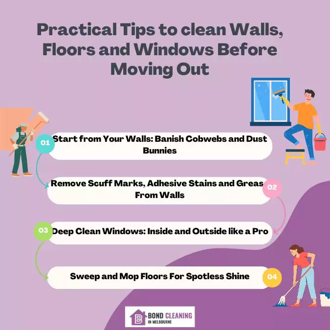 Practical Tips to clean Walls, Floors and Windows Before Moving Out