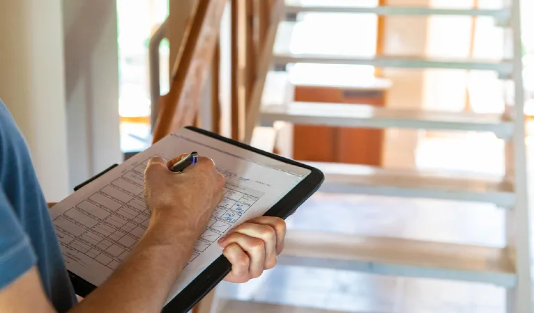Midsection of man using mobile phone